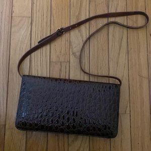 Leather cute maroon clutch wallet purse